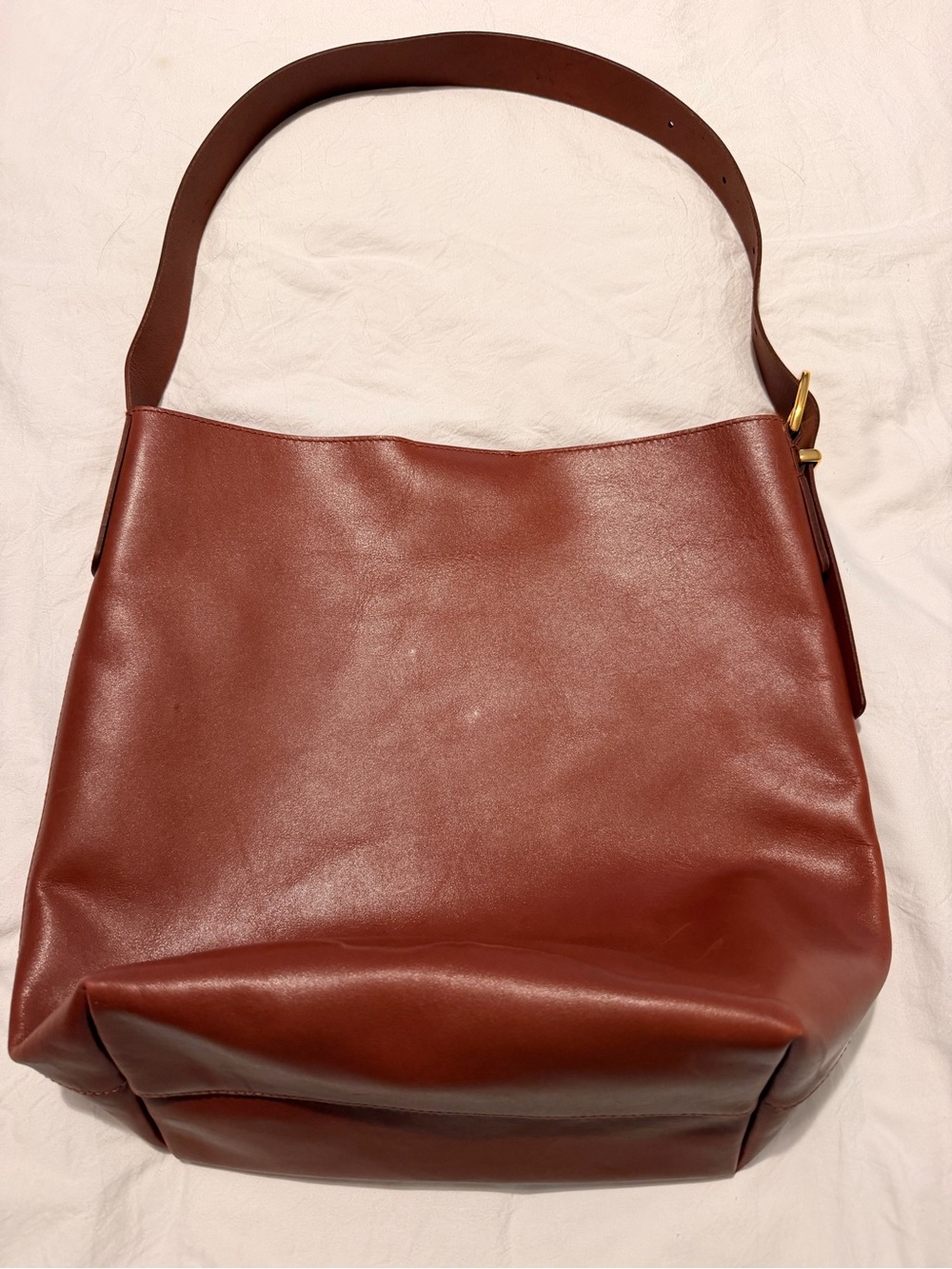 Madewell Brown leather bucket tote